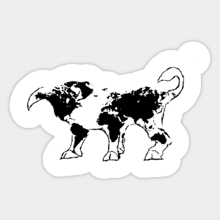 World by the horns Sticker